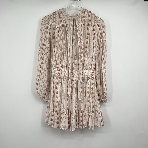 Anthropologie Let Me Be Mock Neck Sheerf Long Sleeve Mini Dress XS Cottagecore - Picture 6 of 16